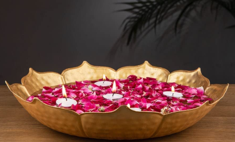 How to Float Flowers in Urli Bowls for a Festive Look